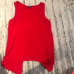 Express- sheer tank with slit in back